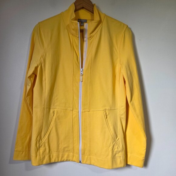 LIKE NEW T BY TALBOTS SUPER SOFT MOCKNECK SWEATER JACKET COTTON BLEND SIZE M WMN - Picture 1 of 16